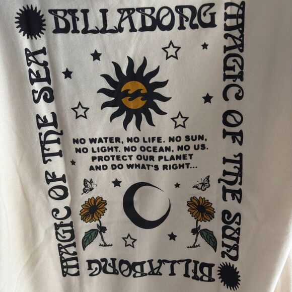 BILLA BONG Surf One With Nature Magic Of The Sun Ladies M Hoodie Sweatshirt #F - Picture 5 of 6